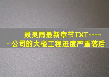 聂灵雨最新章节TXT----- 公司的大楼工程进度严重落后